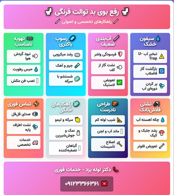 راهکارهای مؤثر از بین بردن بوی بد توالت فرنگی