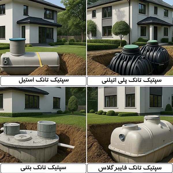 انواع سپتیک تانک کدامند چه ویژگی هایی دارند