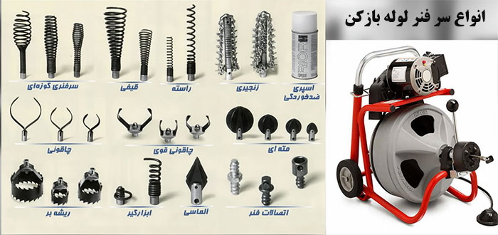 انواع سر فنر لوله بازکن کدامند و چه ویژگی هایی دارند