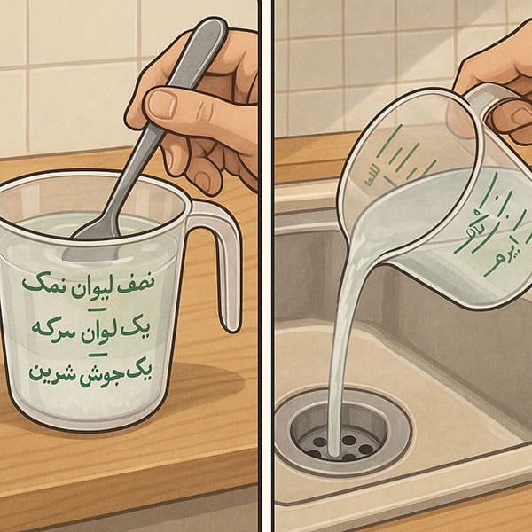 چگونه با سرکه و جوش شیرین بوی بد فاضلاب را برطرف کنیم
